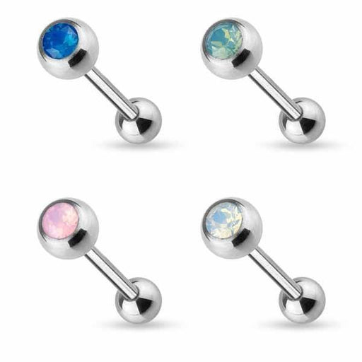 Opalite Gem Barbell 14G