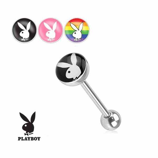 PLAYBOY Logo Barbell 14G