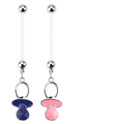 Pacifier Pregnancy Belly Bar 14G