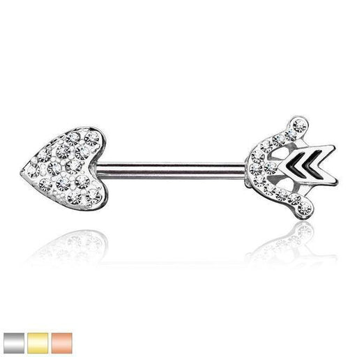 Paved Arrow Nipple Bar 14G