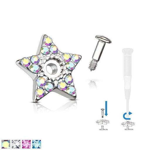 Paved Star Dermal Top 14G