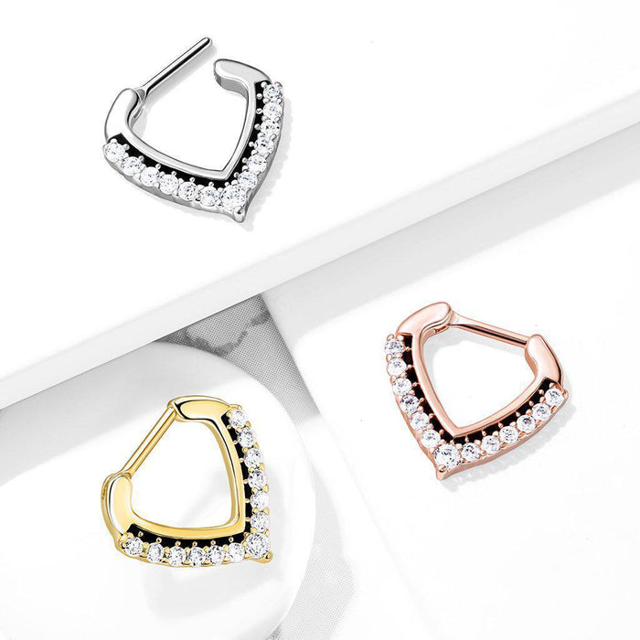 Paved Two Tone Septum Clicker 16G