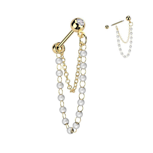 Pearl Chain Cartilage Bar