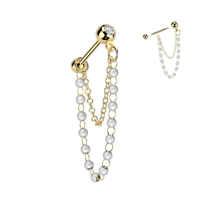 Pearl Chain Cartilage Bar