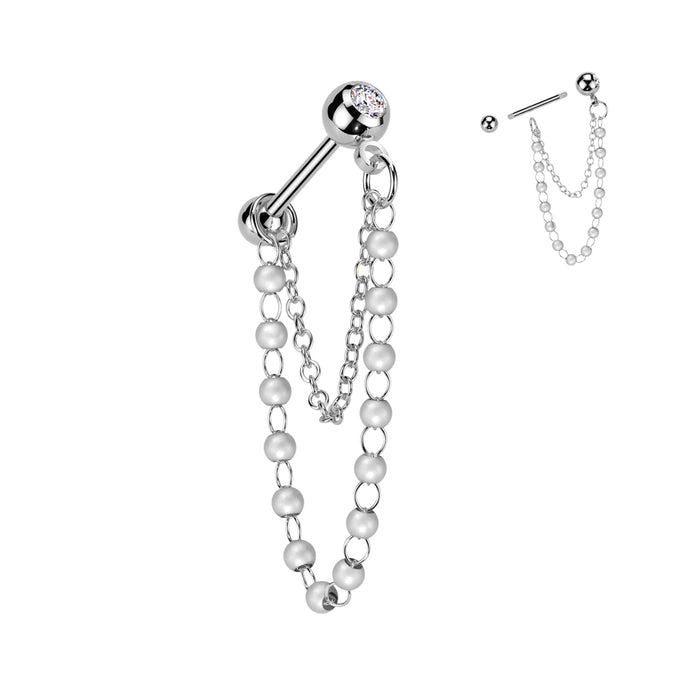 Pearl Chain Cartilage Bar