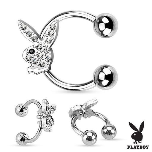 Playboy Bunny Horseshoe 16G