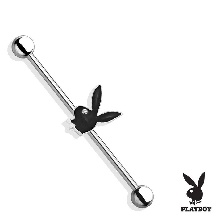 Playboy Epoxy Bunny Industrial 14G 38mm