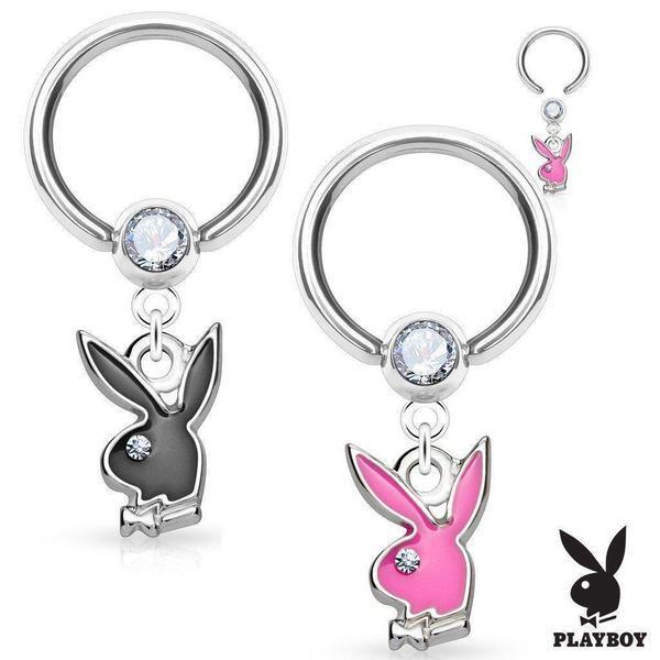 Playboy Epoxy Captive Ring 16G