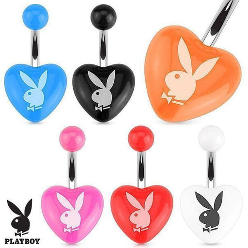Playboy Heart Belly Bar 14G