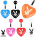 Playboy Heart Belly Bar 14G