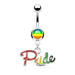 Pride Dangle Belly Bar 14G