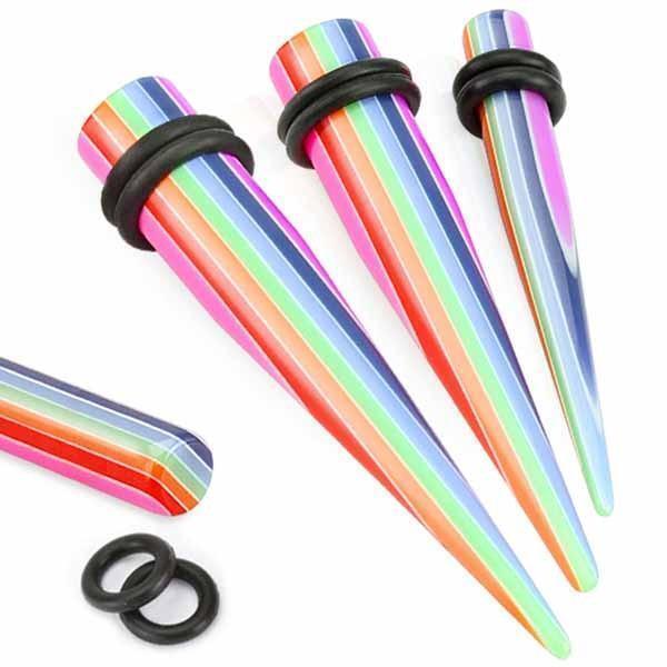 Pride Rainbow Taper 10G-0G