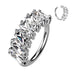 Princess Cut Paved Twist Ring 16G 8mm