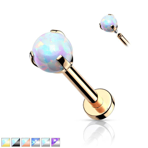 Prong Opal Ball Labret