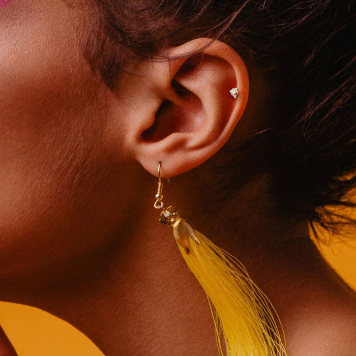 Prong Triangle Cartilage Bar 16G