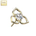 14kt Gold Threadless Hollow Flower Top-My Body Piercing Jewellery