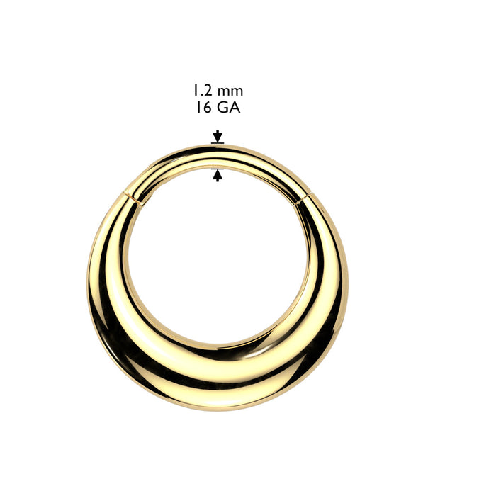 Thick Drop Hinged Ring 16G