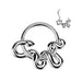 Coiled Snake Hinged Ring – Silver 316L Surgical Steel Daith, Helix & Septum Piercing Jewellery