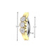 Triple Gem Hinged Belly Bar in Gold with measurements – 316L Surgical Steel with Triple CZ Gems