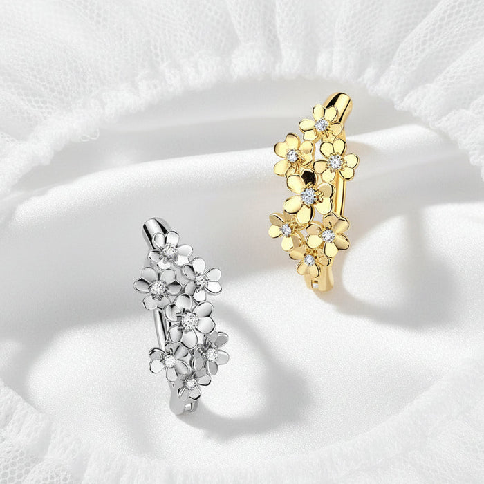 Floral Hinged Belly Bar 14G