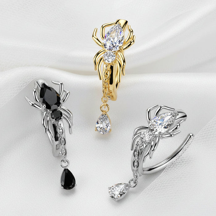 Spider Hinged Belly Bar 14G