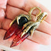 Red Crystal Dragon Claw Hanger PAIR