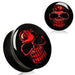Red Foil Skull Saddle Plug 2G-1"