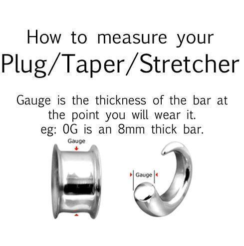 Red Jasper Stone Heart Plug 6mm-16mm