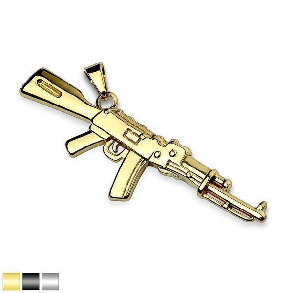 Rifle Stainless Steel Pendant