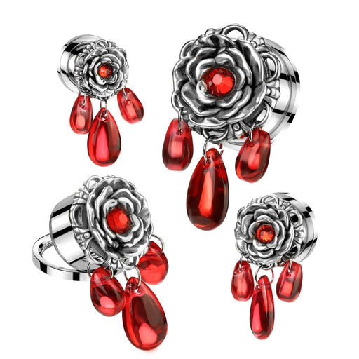 Rose Dangle Plug 6mm-16mm