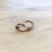 Rose Gold Double Coil Heart Ring 16G