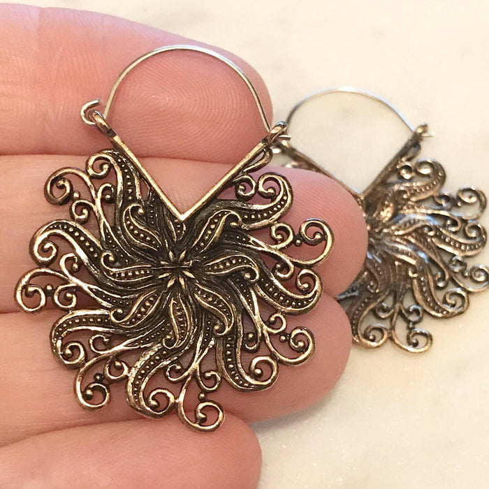 Rose Gold Flower Burst Earring PAIR