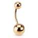 Rose Gold IP Belly Bar 16G 14G