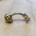 Rose Stem Belly Bar 14G