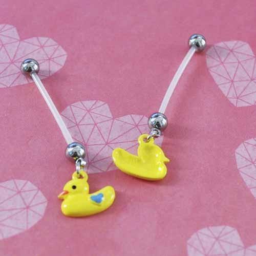 Rubber Duck Pregnancy Belly Bar 14G