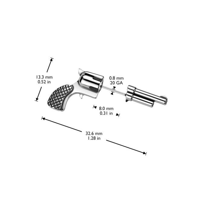 Pistol Earrings Pair