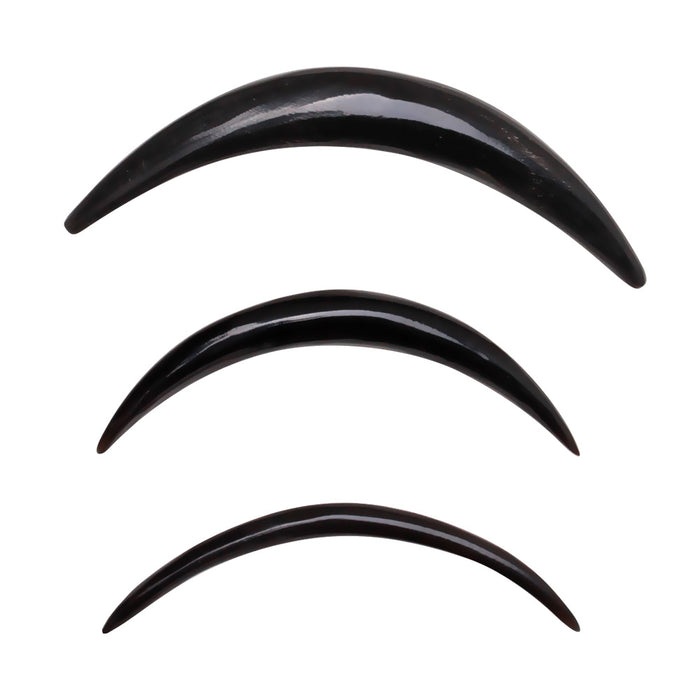 Buffalo Horn Septum Tusk – Handmade Curved Organic Septum bar on white background