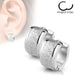 Sand Blasted Huggies Earrings Pair