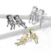Skeleton Dangle Earrings Pair