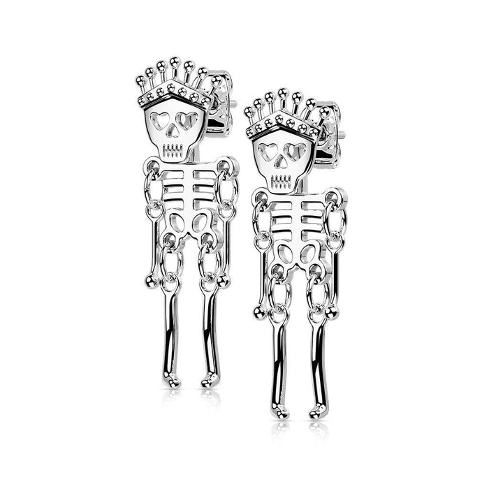 Skeleton Dangle Earrings Pair