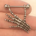 Skeleton Hand Nipple Dangle 14G (Single)