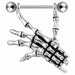 Skeleton Hand Nipple Dangle 14G (Single)