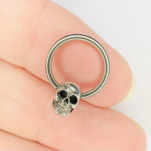 Skull Captive Ring 18G 16G 14G