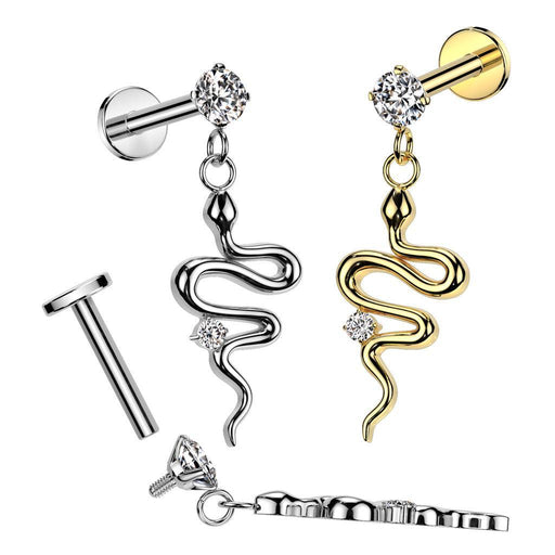 Snake Dangle Labret 16G