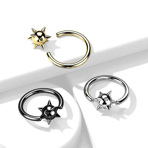 Spike Ball Captive Ring 14G