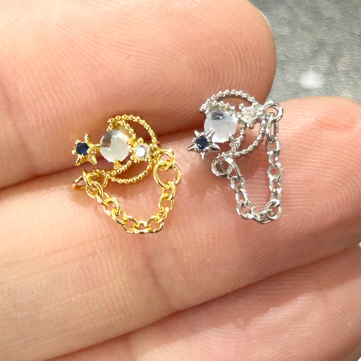 Star Chain Dangle Nose L Bend 20G