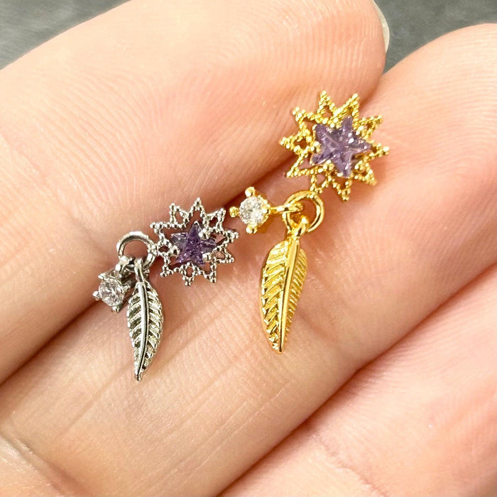 Star Leaf Dangle Nose L Bend 20G