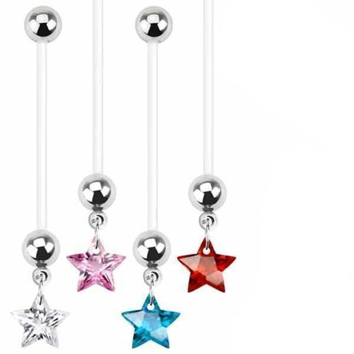 Star Pregnancy Belly Bar 14G