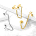 Star and Moon Cartilage Chain 16G