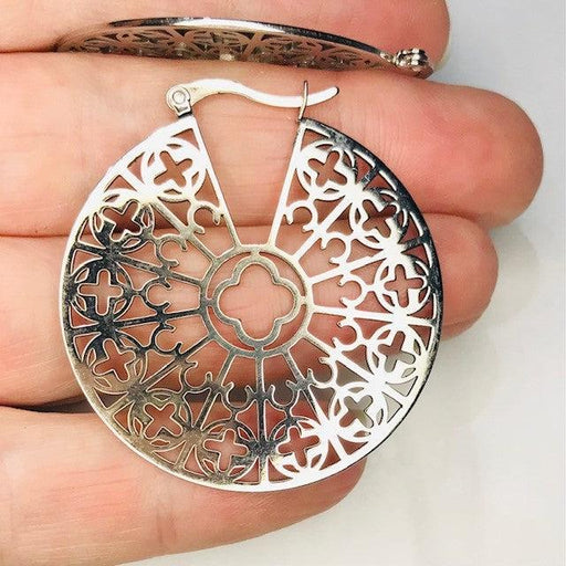 Steel Disc Earring Pair Style 1